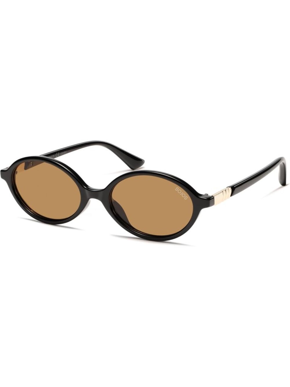 SOJOS Women's Black Polarized Retro Oval Sunglasses Vintage Trendy Designer
